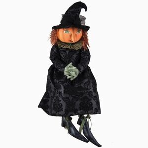 Joe Spencer Gathered Traditions Georgiana Witch Art Doll 32" Halloween